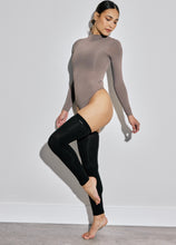 Load image into Gallery viewer, Woman in body wearing Shashi leg warmers in black