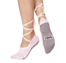 Cargar imagen en el visor de la galería, grip socks with ribbon tie up in rose