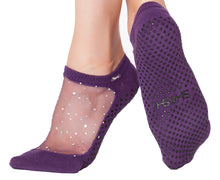 Load image into Gallery viewer, Shashi Star Purple Grip Socks for Pilates and Yoga - Non-slip, comfortable socks designed for Pilates and yoga workouts
