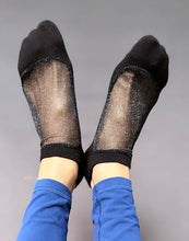 Load image into Gallery viewer, grip socks with sparkling mesh on top Shashi brand
